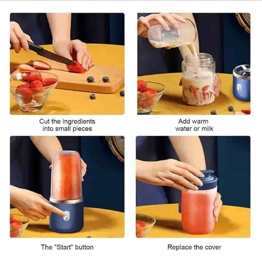 Portable Rechargeable Juicer Blender for Home & Office.
