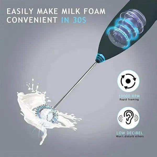 Multi-Use Electric Coffee Beater ABS Plastic Multicolor.