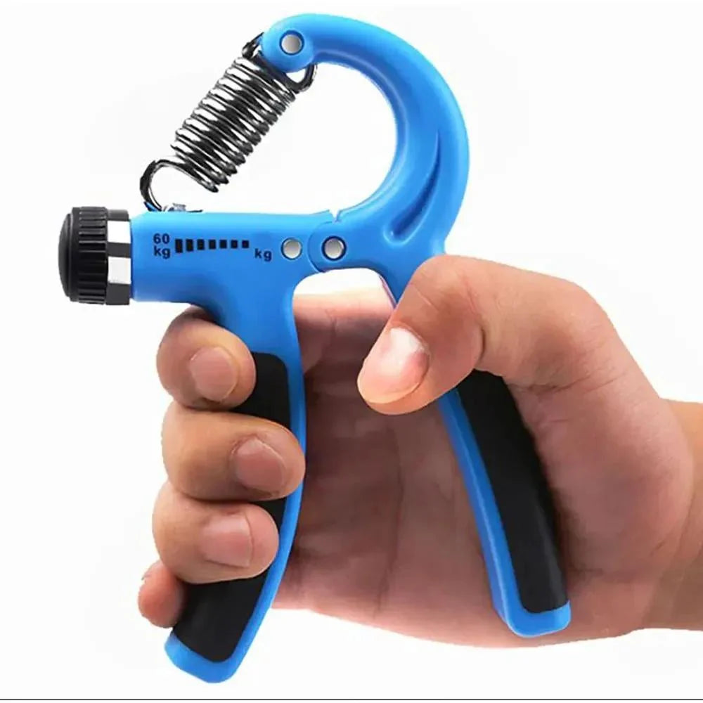 Adjustable Spring Hand Gripper Blue Black 60kg.