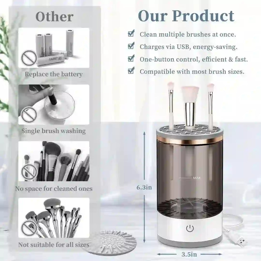Reusable Makeup Brush Cleaner No-Leak Eco-Friendly.