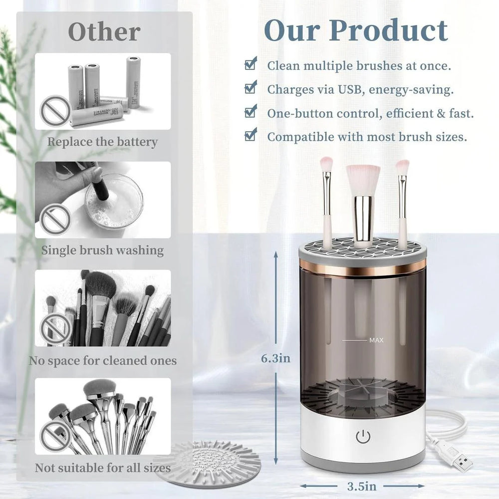 Reusable Makeup Brush Cleaner No-Leak Eco-Friendly.