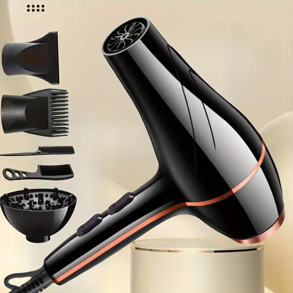 Premium Hair Dryer Black Fast Drying Salon Quality.