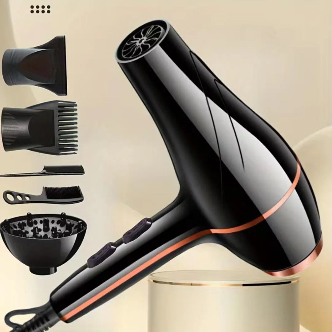 Premium Hair Dryer Black Fast Drying Salon Quality.