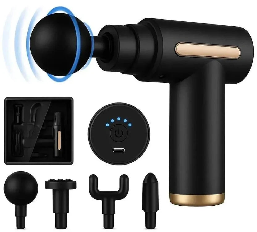 Mini Massager Gun Black USB Rechargeable