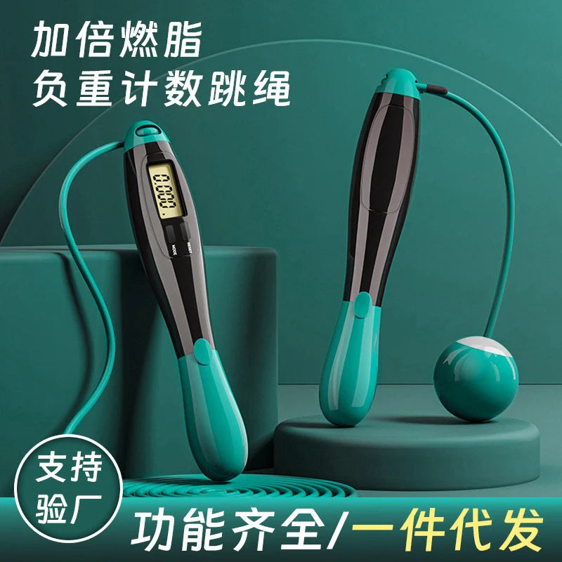 Electronic Timing Jump Rope for Women Fitness Training.