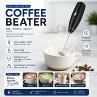 Multi-Use Electric Coffee Beater ABS Plastic Multicolor.