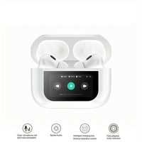 Wireless Bluetooth 5.2 Earbuds White Touch Screen Fast Charge