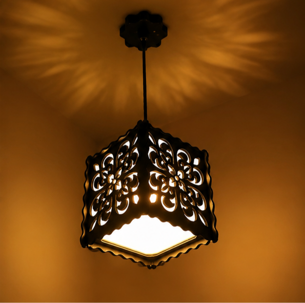 Warm Floral Ceiling Lamp for Bedroom Living Room.