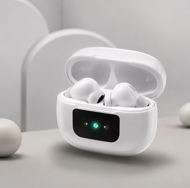 Wireless Bluetooth 5.2 Earbuds White Touch Screen Fast Charge