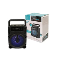 3" Bluetooth Speaker Black Blue LED Grille