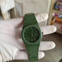 Olive Green Carbon Fiber Tactical Watch 45mm.